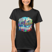 American State Map T-Shirts - Connecticut USA map Tシャツ (正面)