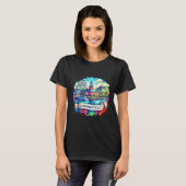 American State Map T-Shirts - Connecticut USA map Tシャツ (正面フル)