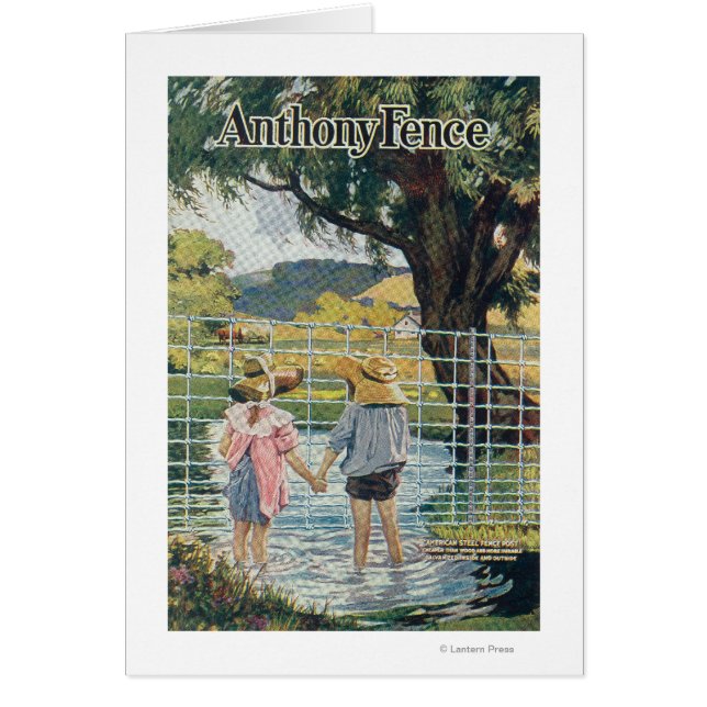 American Steel & Wire Co Fence Pond and Kids (正面)