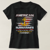 American Submarines Service Veteran Submariner Fla Tシャツ (デザイン正面)