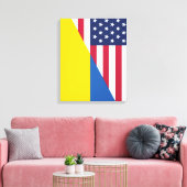 American support towards Ukraine Sherpa Blanket キャンバスプリント (インサイチュ (リビング))