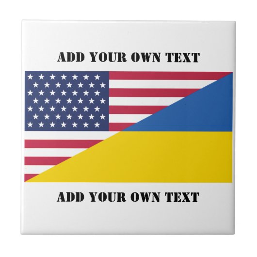 American support towards Ukraine Throw Pillow タイル (正面)