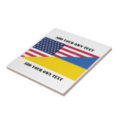 American support towards Ukraine Throw Pillow タイル (側面)