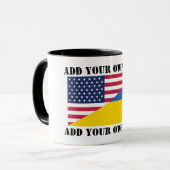 American support towards Ukraine Throw Pillow マグカップ (正面左)