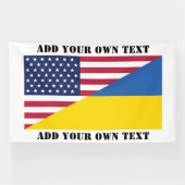 American support towards Ukraine Throw Pillow 横断幕 (横)