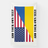 American support towards Ukraine Throw Pillow 横断幕 (縦)