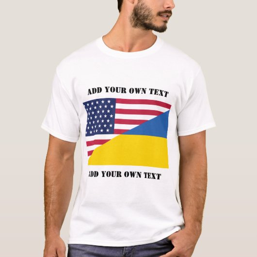 American support towards Ukraine Throw Pillow Tシャツ (正面)
