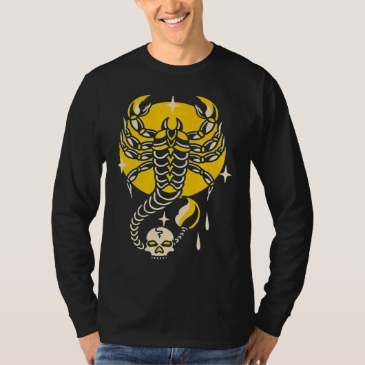 American Traditional Tattoo Scorpion Old School Fl Tシャツ (正面)