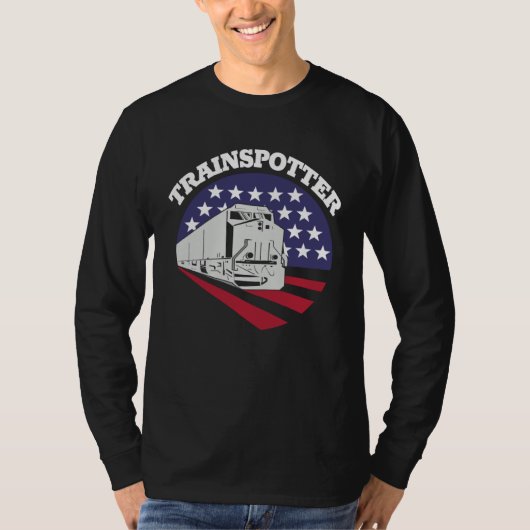 American Trainspotter Train America Trainspotting  Tシャツ (正面)
