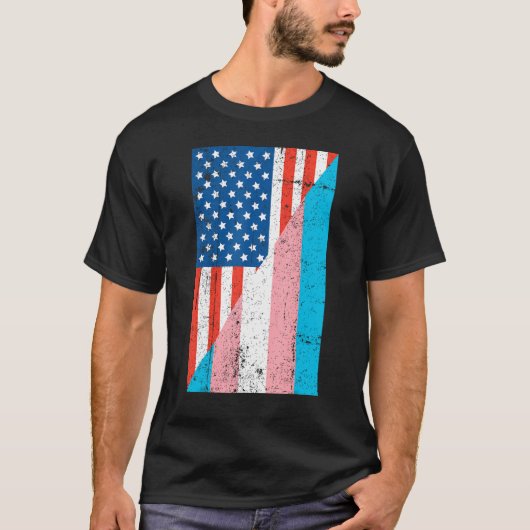 American Transgender Flag Transgender Tシャツ (正面)