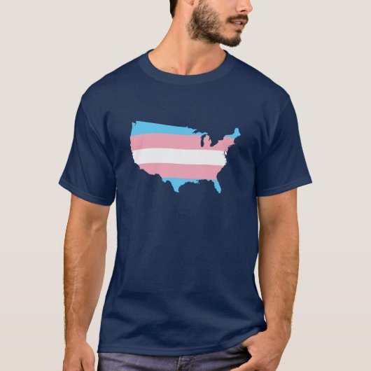 American transgender pride map T-Shirt Tシャツ (正面)