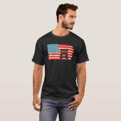 American Truck Driver Patriotic US Flag Semi Trail Tシャツ (正面フル)