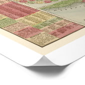 American Union Railroad Map 1872 ポスター (角)