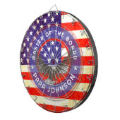 American US flag antiqued style cuustom dart board ダーツボード (正面右)