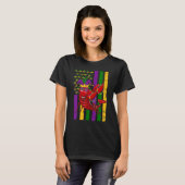 American US Flag Crawfish Funny Mardi Gras Carniva Tシャツ (正面フル)