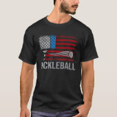 American US Flag Pickleball Player Paddleball 4th  Tシャツ (正面)