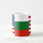 American/USAおよびブルガリアの旗 コーヒーマグカップ (中央)
