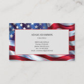 American USA Flag Patriotic Modern Professional 名刺 (裏面)
