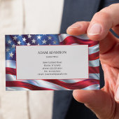 American USA Flag Patriotic Modern Professional 名刺
