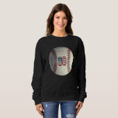 American USA Flag With Retro 99 Baseball Number 99 スウェットシャツ (正面フル)
