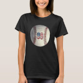 American USA Flag With Retro 99 Baseball Number 99 Tシャツ (正面)