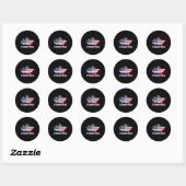 American Usa Team Shuttle Racket Badminton Player ラウンドシール (シート)