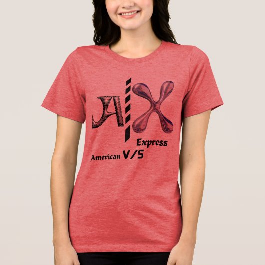 American v/s表現女子はっきりした&スタイリッシュ トライブレンドＴシャツ (正面)