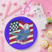 American vibe blue ペーパープレート (パーティー)