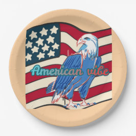 American vibe peach ペーパープレート