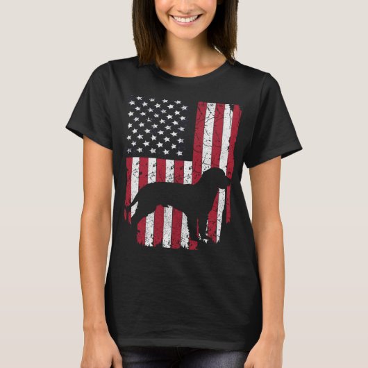 American Water Spaniel Dog Mom Dad  4th Of July US Tシャツ (正面)
