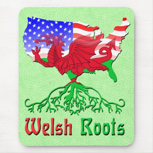 American Welsh Roots Mousemat マウスパッド (正面)