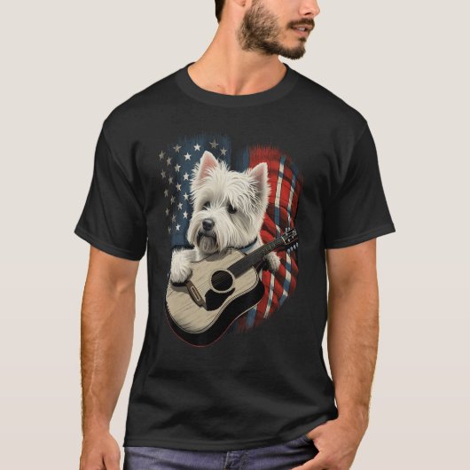 American West Highland White Terrier USA Westie Co Tシャツ (正面)