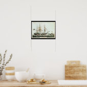 American Whaler, engraved by Nathaniel Currier ポスター (キッチン)