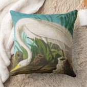 American White Heron by John James Audubon クッション (ブランケット)
