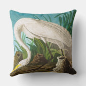 American White Heron by John James Audubon クッション (裏面)