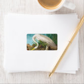 American White Heron by John James Audubon ラベル (インサイチュ)