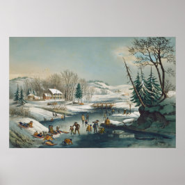 American Winter Scenes - F Palmer Fine Art Poster ポスター