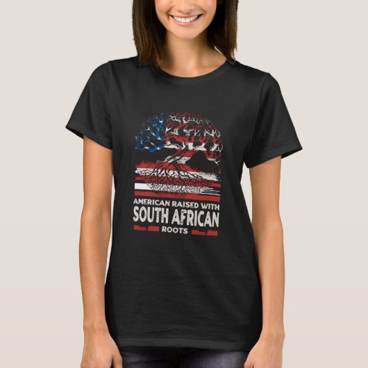 American with South African Roots Patriotic Tシャツ (正面)