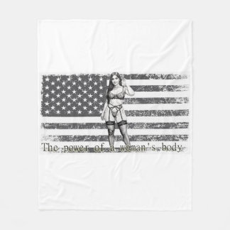 American woman フリースブランケット