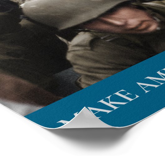 American WWII Soldiers on a barge MAAFA  ポスター (角)