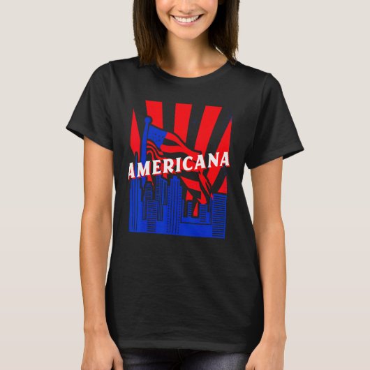 Americana, City, Flag, BJJ, Jiu-Jitsu, MMA, Fighti Tシャツ (正面)