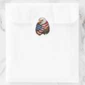 Americana Eagle Flag ラウンドシール (バッグ)