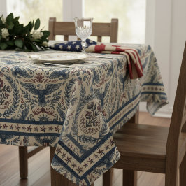 Americana Eagles Floral Stars & Stripes ID1298 テーブルクロス