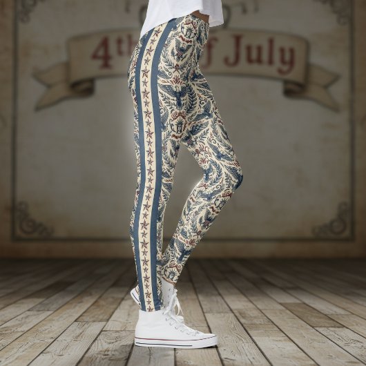 Americana Eagles Floral Stars & Stripes  ID1298 レギンス