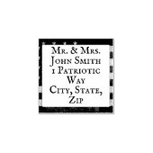 Americana Flag rustic return address ラバースタンプ (インプリント)