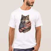 Americana Flag Wolf Tシャツ (正面)