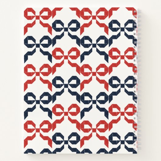 Americana Folk Art Bow Quilt Pattern Recipe ノートブック (裏面)