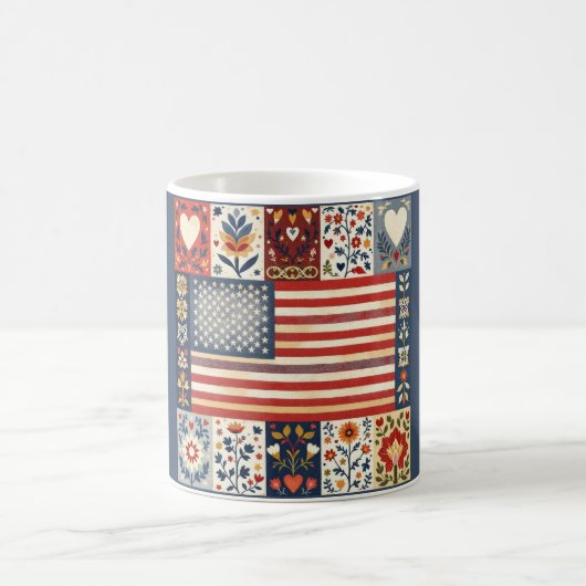 Americana Folk Art Mug コーヒーマグカップ (中央)