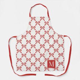 Americana Folk Art Red Bow Quilt Pattern エプロン