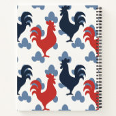 Americana Folk Art Roosters – Rustic Farm Recipe ノートブック (裏面)